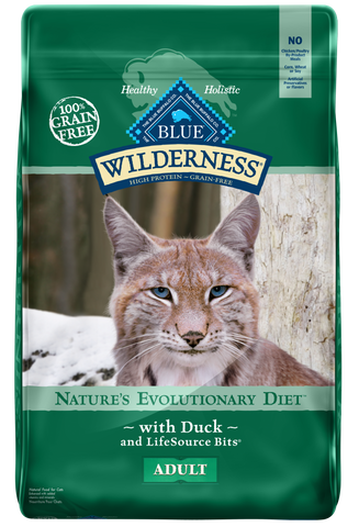 Blue Buffalo Wilderness High-Protein Grain-Free Adult Duck Recipe Dry Cat Food