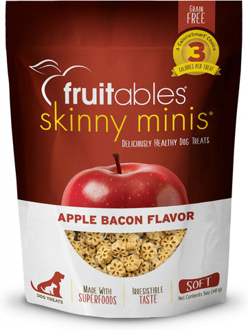Fruitables Chewy Skinny Minis Apple Bacon Dog Treats - Zen Dog RI
