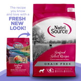 NutriSource Grain Free Seafood Select with Salmon Dry Dog Food