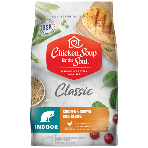 Chicken Soup For The Soul Indoor Recipe with Chicken & Brown Dry Cat Food