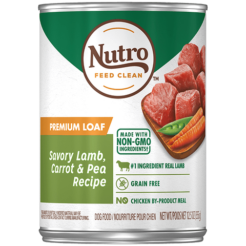 Nutro Premium Loaf Grain Free Savory Lamb, Carrot & Pea Adult Canned Dog Food