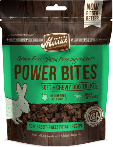 Merrick Power Bites Grain Free Rabbit Recipe Dog Treats - Zen Dog RI