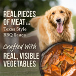 Merrick Wet Dog Food Slow-Cooked BBQ Texas Style with Braised Beef Grain Free Canned Dog Food