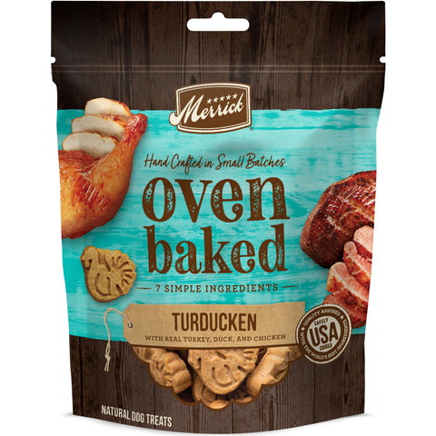 Merrick Oven Baked Turducken Turkey Duck & Chicken Dog Treats - Zen Dog RI